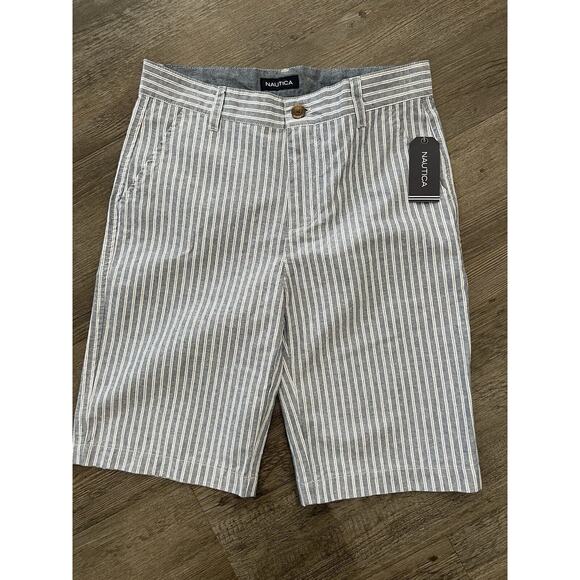 Nautica Other - Nautica Boys Shorts Size 14 NWT Blue & White Stripe- Beach Family Photos